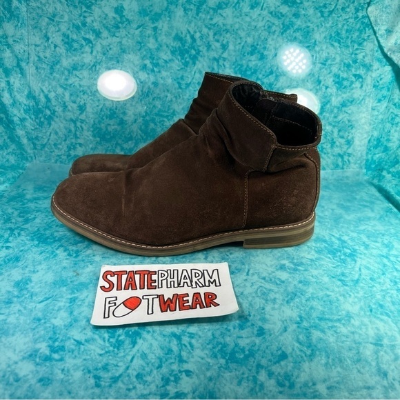Alfani Arlen Men’s Brown Casual Suede Zip Up Slouch Fashion Ankle Boots Size 9.5 main image 4